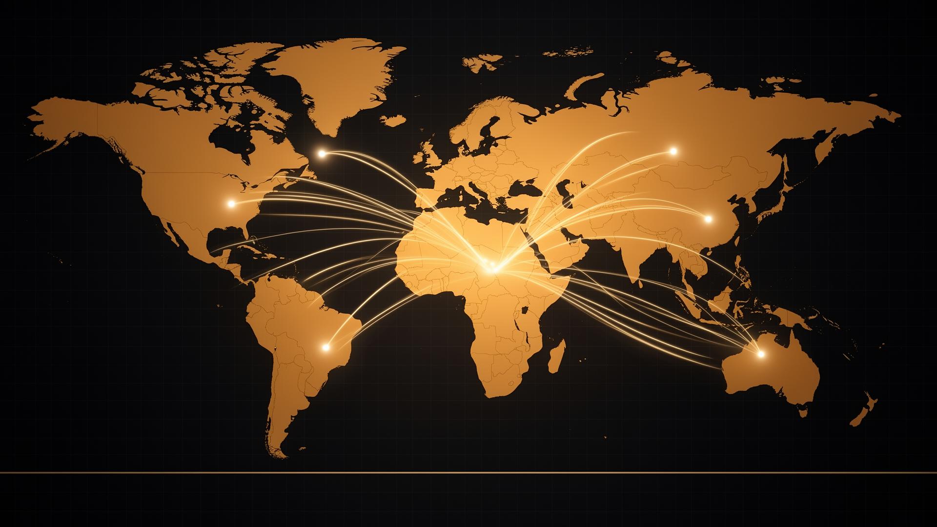 Map showing Dunke's target markets across Africa and the globe — markets we aspire to serve